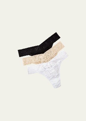 Three-Pack Original-Rise Signature Lace Thong-AA