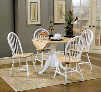 CDecor Greer Natural Brown and White 5-piece Dining Set