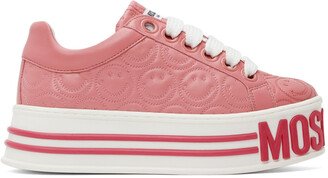 Pink Smiley Platform Sneakers