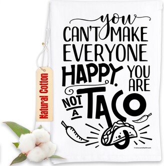 Funny Kitchen Tea Towels - You Are Not A Taco Humorous Flour Sack Dish Towel Great Housewarming Host Gift & Decor