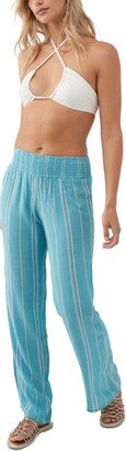 Juniors' Johnny Beach Striped Pull-On Pants