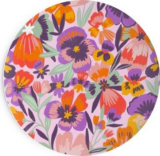 Salad Plates: Pansies Salad Plate, Multicolor