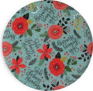 Salad Plates: Bah Humbug Salad Plate, Green