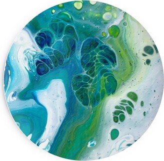 Salad Plates: Acrylic Flow Salad Plate, Green