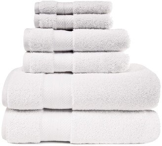 Turkish Highly Absorbent Solid 6Pc Ultra-Plush Turkish Cotton Towel Set-AA