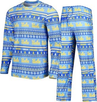 Men's Concepts Sport Blue Ucla Bruins Swivel Long Sleeve T-shirt and Pants Sleep Set