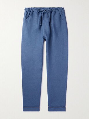 Straight-Leg Linen Drawstring Pyjama Trousers