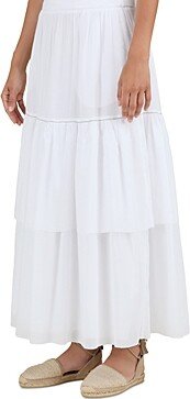 Tiered Cotton Maxi Skirt