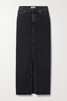 Net Sustain Leif Organic Denim Maxi Skirt - Black