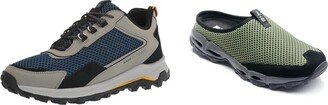 BASS OUTDOOR Men's Mesh Shoe Bundle - Trek Hiker and Aqua Mesh Slide Bundle