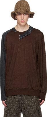 Brown Asymmetric Sweater