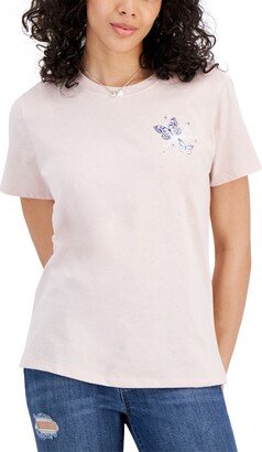 Juniors' Butterfly Graphic T-Shirt