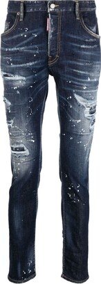Blue Super Twinky Distressed Straight Leg Jeans