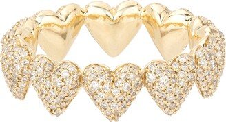 Diamond Puffy Heart Ring