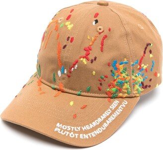 Embroidered-Paint Cotton Cap