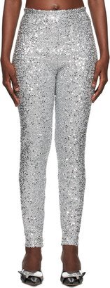 Silver Sequins Leggings