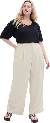 Womens Pleated Wide Leg Pants Pecan 18