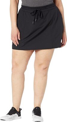 Jockey Active Plus Size Stretch Woven Adventure Skort (Deep Black) Women's Skort