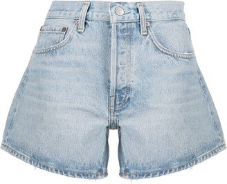 High-Rise Denim Shorts-AO