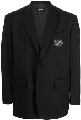 Oversized Suit Logo-Patch Blazer