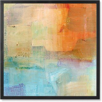 Photo Tiles: Multicolor Sunset Abstract Photo Tile, Black, Framed, 8X8, Multicolor