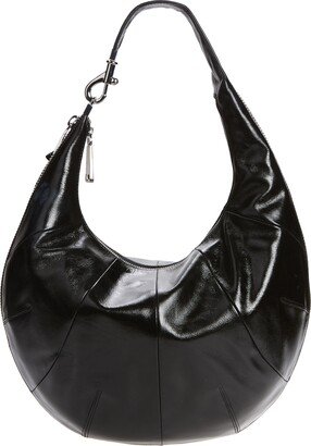 Croissant Zip Around Leather Hobo Bag