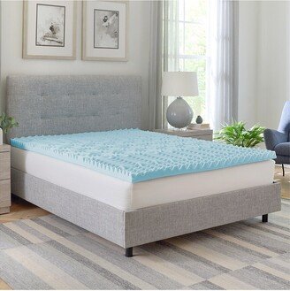 Geopedic 2In Gel-Infused Zoned Convoluted Memory Foam Mattress Topper