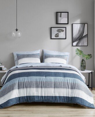 Madison Park Essentials Jaxon Comforter Set, Full - Blue, Gray