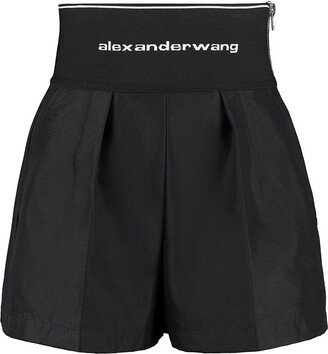 Logo Waistband High-Waist Shorts