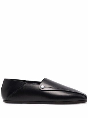 Square-Toe Leather Loafers-AD