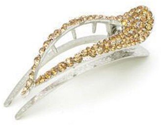 Women's Elongated Crystal Teardrop Hair Clip