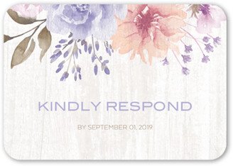 Rsvp Cards: Radiant Foliage Wedding Response Card, Purple, Pearl Shimmer Cardstock, Rounded