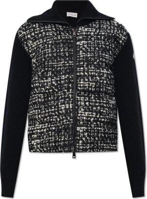 Cardigan With Down Front - Black