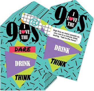 Big Dot Of Happiness 90's Throwback 1990s Party Game Pickle Cards Dare, Drink, Think Pull Tabs 12 Ct