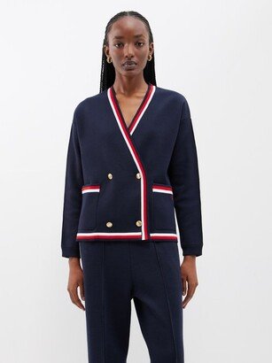 GG-logo Embroidered Wool-blend Cardigan