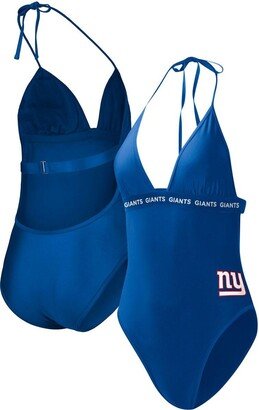 Women's G-iii 4Her by Carl Banks Royal New York Giants Full Count One-Piece Swimsuit
