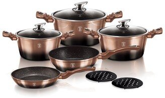 Berlinger Haus 10Pc Rose Gold Kitchen Cookware Set