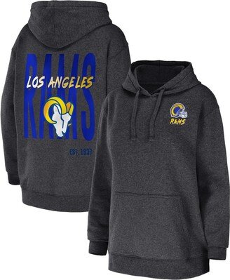 Women's Wear by Erin Andrews Heather Charcoal Los Angeles Rams Fleece Pullover Hoodie