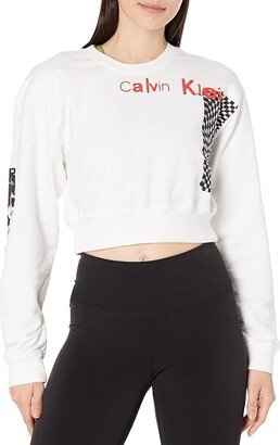 1996 Fashion Crew Neck Sweatshirt (White) Women's Pajama