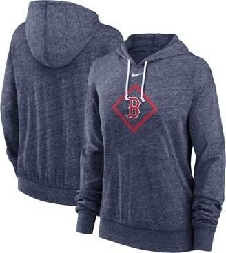 Women's Navy Boston Red Sox Diamond Icon Gym Vintage-Like Pullover Hoodie