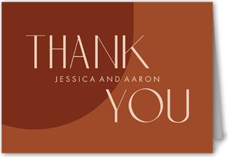 Wedding Thank You Cards: Always Modern Thank You Card, Orange, 3X5, Matte, Folded Smooth Cardstock