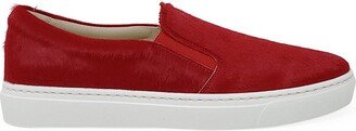 Madison Maison Red Short Hair Calf Slip On Sneaker