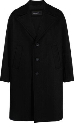 Wool-Blend Single-Breasted Coat