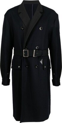 Belted Double-Breasted Wool Coat