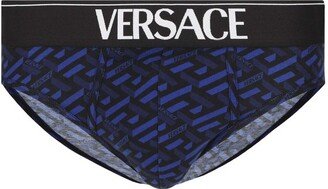 Greca Pattern Logo Waistband Briefs