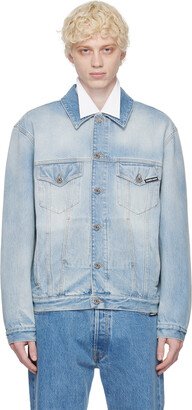 VTMNTS Blue Embroidered Denim Jacket