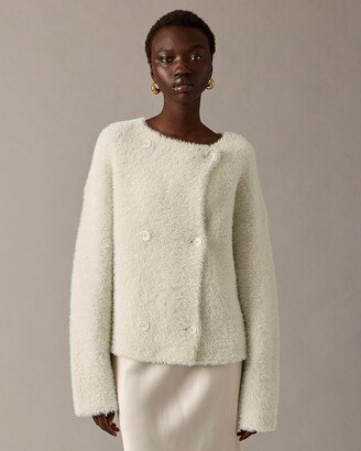 Collection oversized double-faced wool-blend jacket