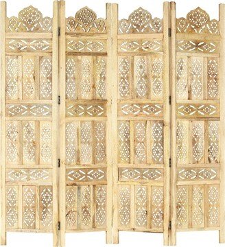 Hand carved 4-Panel Room Divider 63