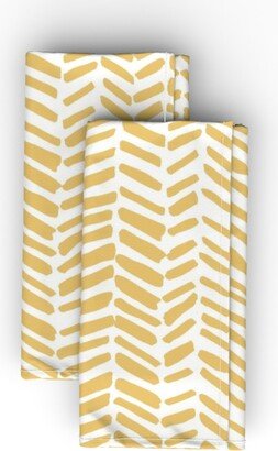 Cloth Napkins: Impression Cloth Napkin, Longleaf Sateen Grand, Yellow