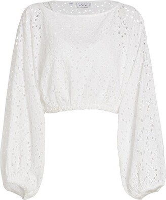 Sophia Eyelet Cotton Crop Top